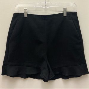 ZARA Black Ruffle Shorts